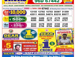 Lottery Sambad 8 PM Result Today 07/11/2025 Dear Night Live