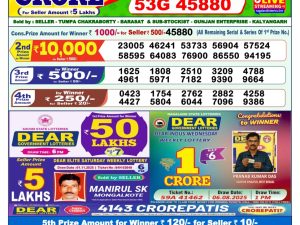 Lottery Sambad 1 PM Result Today 11/11/2025 Dear Morning Live PDF