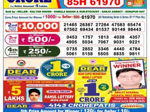 Dear Lottery Sambad 6 PM Result Today 11/11/2025 Sikkim State Lottery