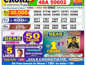 Lottery Sambad 1 PM Result Today 12/11/2025 Dear Morning Live PDF