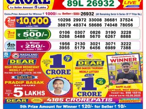 Lottery Sambad 8 PM Result Today 04/12/2025 Dear Night Live