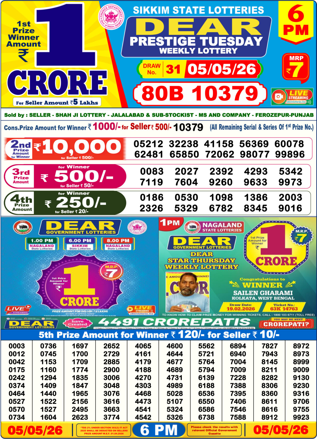 Lottery Result Sambad