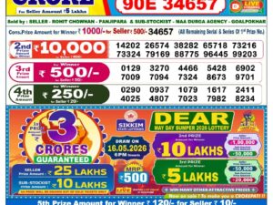 Lottery Result Sambad 6PM